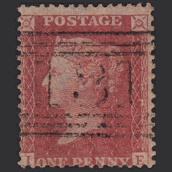 GB QV 1857 1d Rose-red (Plate 36) SG40-C10(1) IE GU Edinburgh 131