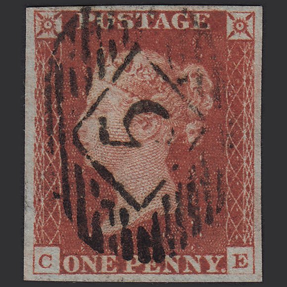 GB QV 1841 1d Red-brown (Plate 70) SG8-B1(1) CE FU 4 Good Margins London IS 5
