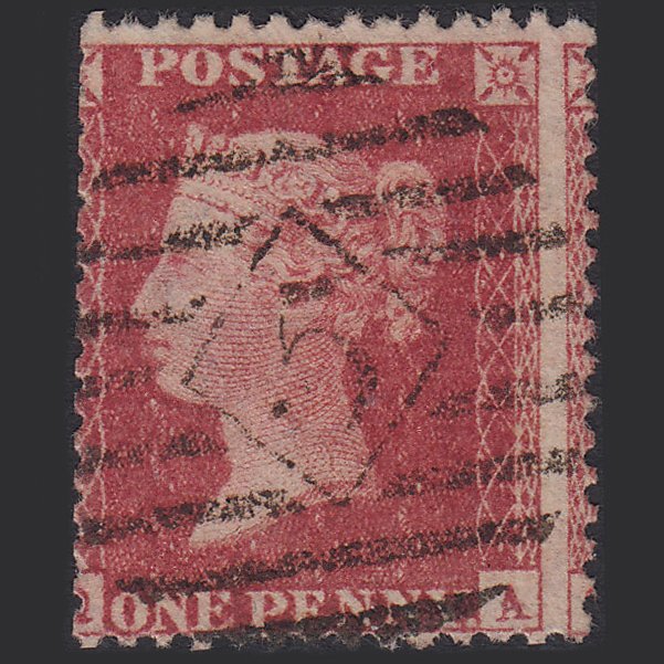 GB QV 1857 1d (Plate 36) SG40-C10(1) QA GU London IS 5 Large Misperf