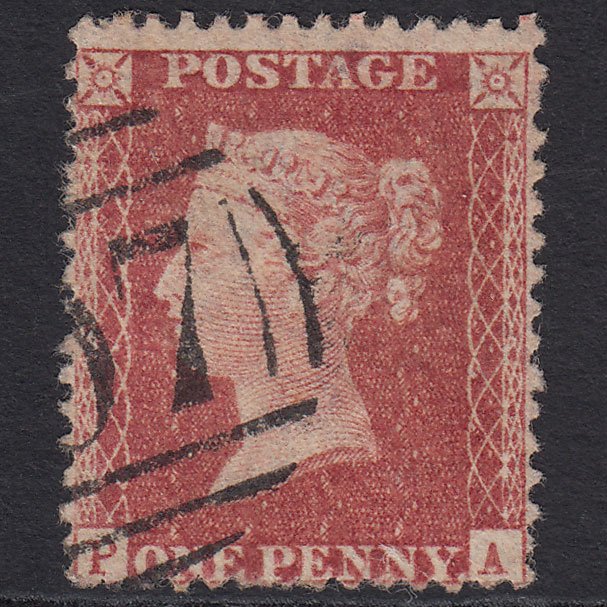 GB QV 1857 1d Rose-red (Plate 27) SG40-C10(1) PA FU