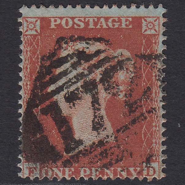 GB QV 1854 1d Red-brown (Plate 188) SG17-C1(1) FD FU Derry 172
