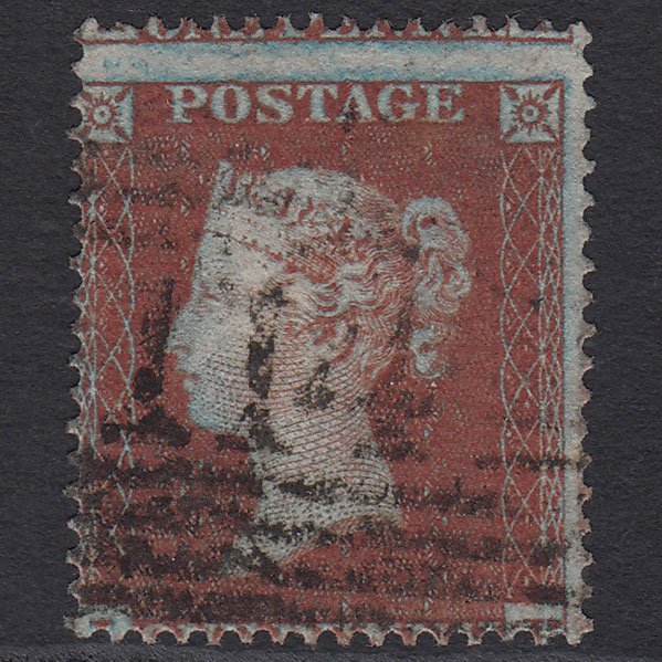 GB QV 1854 1d (Plate 198) SG17-C1(1) Framed Reverse JH FU Dundee 114 Misperf