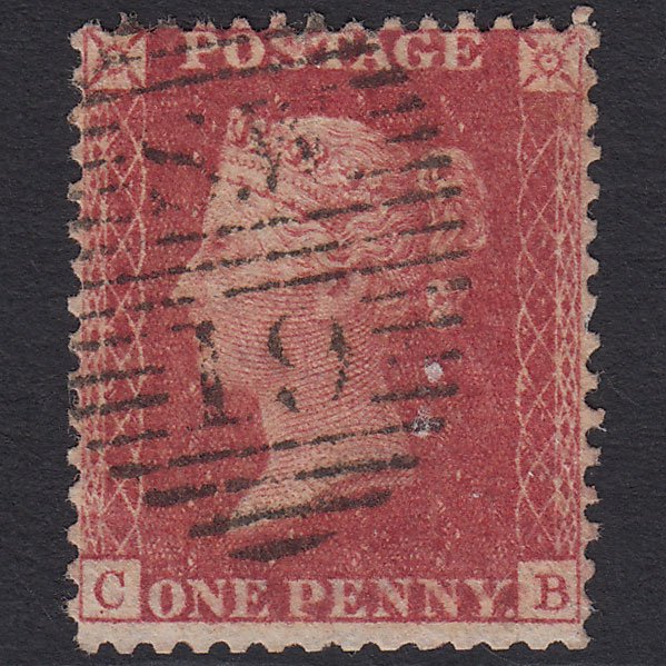 GB QV 1857 1d Rose-red (Plate 62) SG40-C10(1) CB GU London D&S SW19
