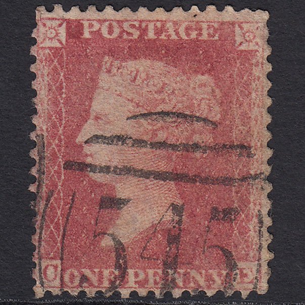 GB QV 1857 1d Rose-red (Plate 60) SG40-C10(1) CE GU Newcastle 545
