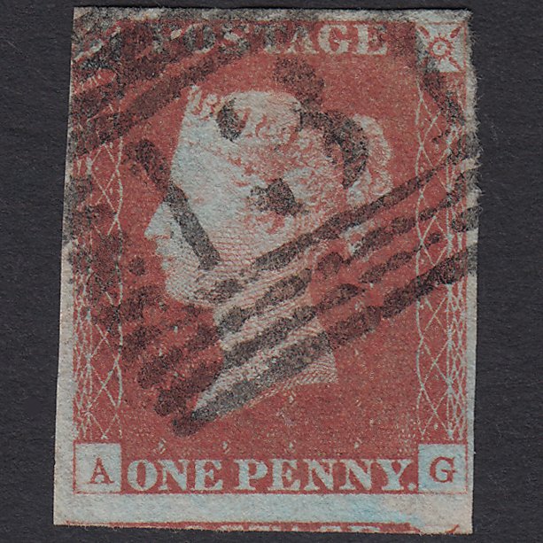 GB QV 1841 1d Red-brown (Plate 83) SG8-B1(1) AG GU nr 4M Edinburgh 131