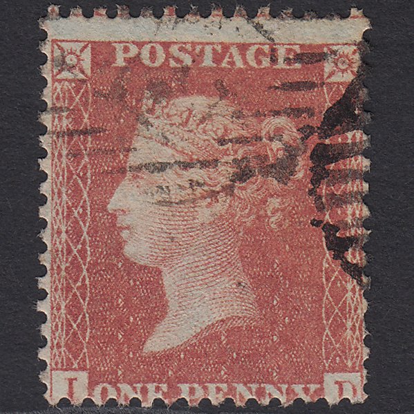 GB QV 1856 1d Red-brown (Plate 40) SG29-C8(1) ID FU London IS Cancel