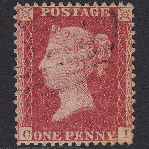 GB QV 1857 1d (Plate 59) SG40-C10(1) CI GU Light Cancel Very Well Centred