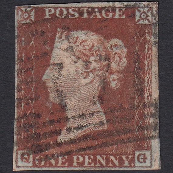 GB QV 1841 1d Red-brown SG8-B1(1) Ivory Head QG FU 4M Haddington 171