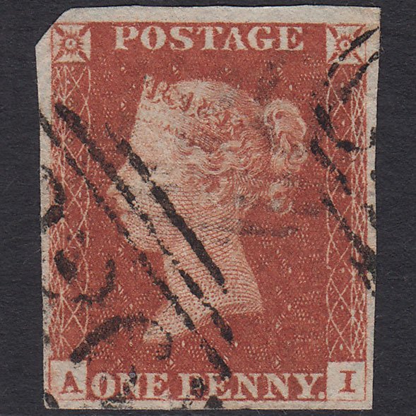 GB QV 1841 1d Red-brown (Plate 66) SG8-B1(1) AI FU Missing Imprimatur nr 4M