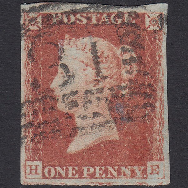 GB QV 1841 1d Red-brown Pl 74 SG8-B1(1) HE GU 4 Margins Edinburgh 131