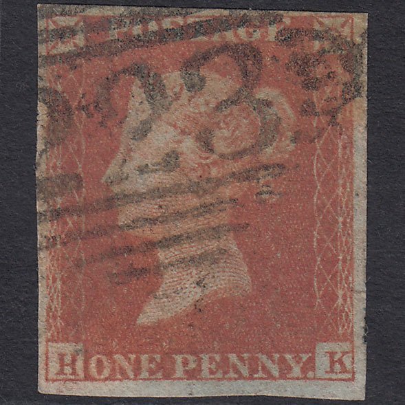 GB QV 1841 1d Red-brown (Plate 176) SG8-B2(1) HK GU 4M Fivemiletown 223