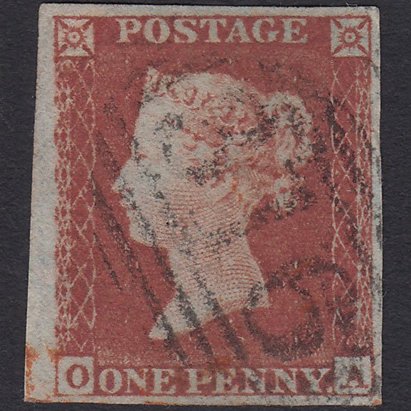 GB QV 1841 1d (Plate 172) SG8-B2(1) OA GU 4M Godalming 316 Pinhole