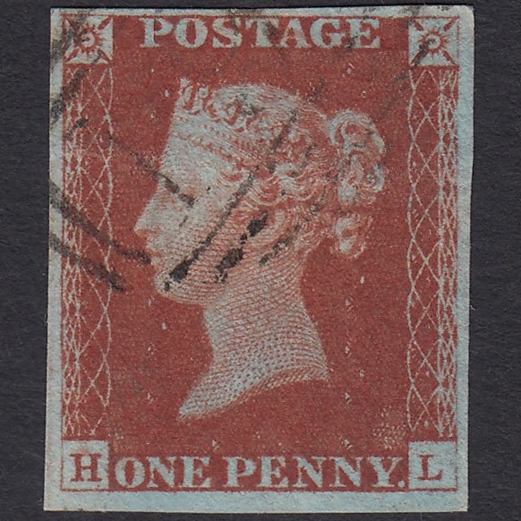 GB QV 1841 1d Red-brown (Plate 55) SG8-B1(1) HL FU Missing Imprimatur 4M