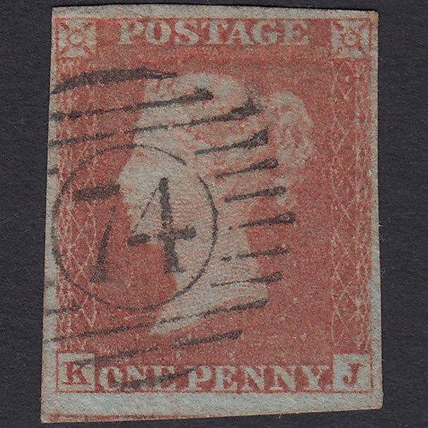 GB QV 1841 1d Red-brown (Plate 169) SG8-B2(1) KJ GU 4 Margins London D&S 74