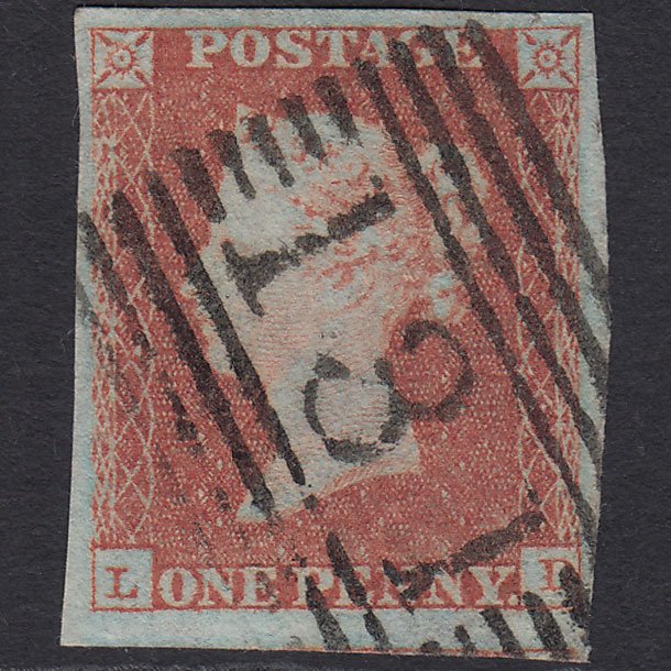 GB QV 1841 1d Red-brown (Plate 113) SG8-B1(1) LD GU 4 Margins Edinburgh 131