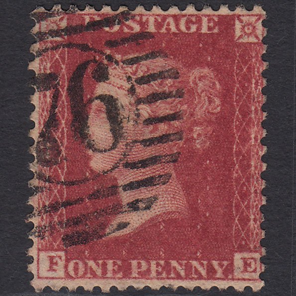 GB QV 1857 1d Deep Rose-red (Plate 52) SG41-C10(4) FE GU London D&S 76