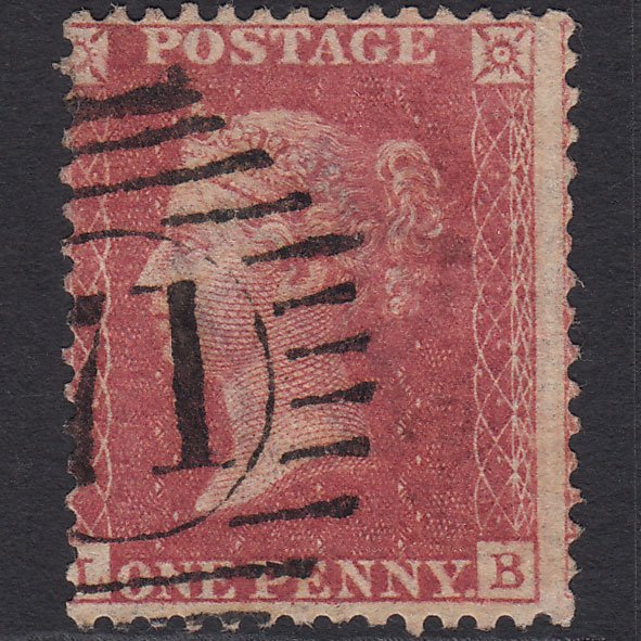 GB QV 1857 1d Rose-red (Plate 47) SG40-C10(1) LB FU London D&S 71 Misperf