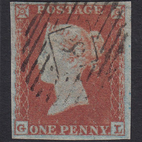 GB QV 1841 1d (Plate 138) SG8a-B1(2) Framed Reverse GL VFU 4M London IS 8