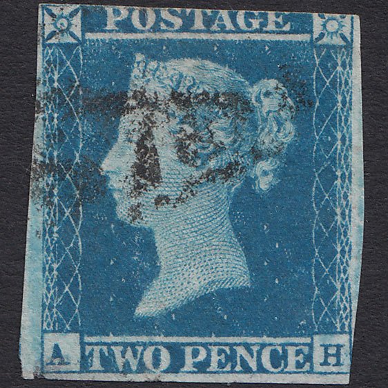 GB QV 1841 2d Blue (Plate 4) SG14-E1(2) AH GU
