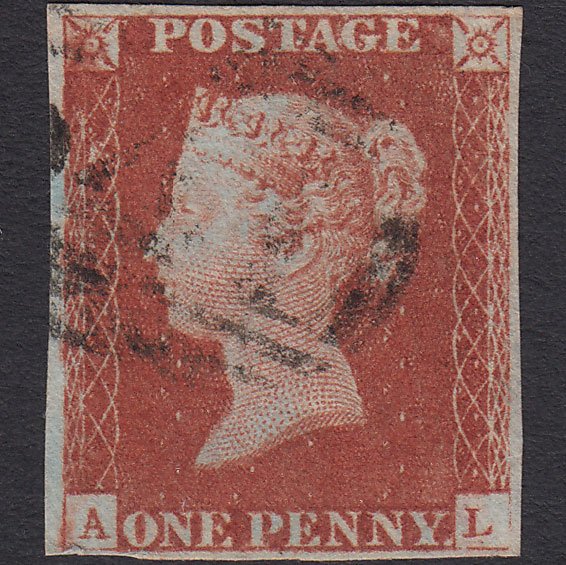 GB QV 1841 1d Red-brown (Plate 60) SG8-B1(1) AL GU Missing Imprimatur 4M