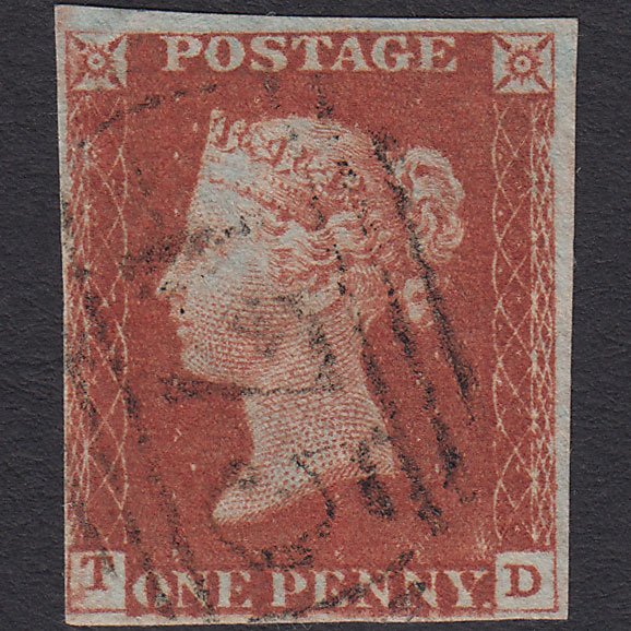 GB QV 1841 1d Red-brown (Plate 60) SG8-B1(1) TD FU Loughborough 475