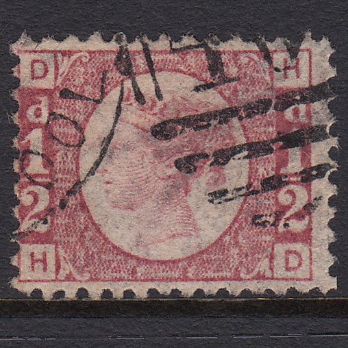 GB QV 1870 1/2d Rose-red (Plate 12) SG48-G4 HD FU Liverpool 466