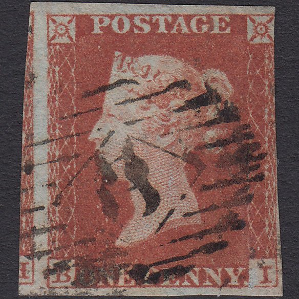 GB QV 1841 1d Red-brown (Plate 160) SG8-B2(1) BI PU 3m London IS Cancel