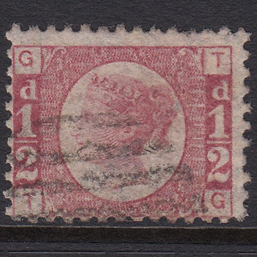 GB QV 1870 1/2d Rose (Plate 11) SG49-G4 TG FU