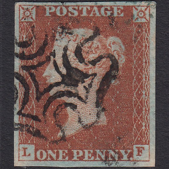 GB QV 1841 1d Red-brown (Plate 30) SG8-B1(1) LF FU 4 Good Margins MX