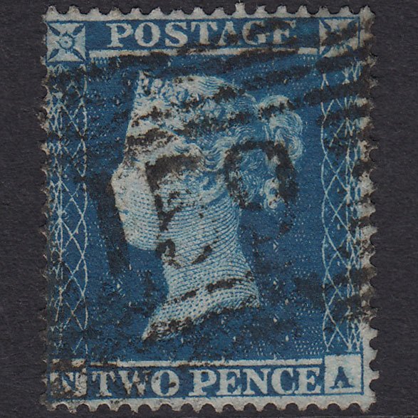 GB QV 1854 2d Deep Blue (Plate 4) SG19-F1(1) NA FU Glasgow 159 Well Centred