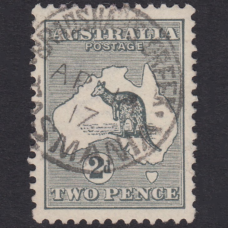 AUSTRALIA 1915 2d Grey Kangaroo SG24 VFU Bradshaw Creek Tasmania CDS