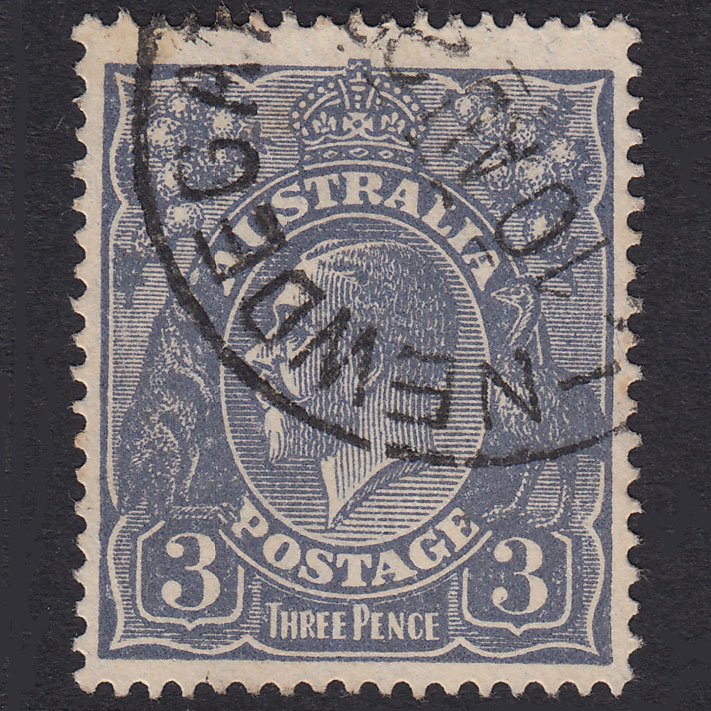 AUSTRALIA 1928 3d Dull Ultramarine King George V SG100 FU Newdegate CDS