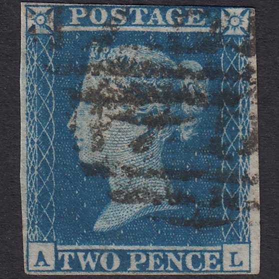 GB QV 1840 2d Violet-Blue Early Stage Plate 4 SGES17 AL FU Nr 4M