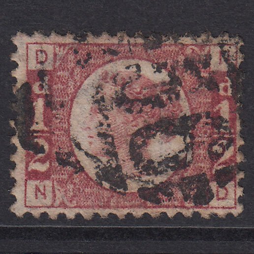 GB QV 1870 1/2d Rose-Red Plate 19 SG48-G4 ND GU Cork 156 Well Centred