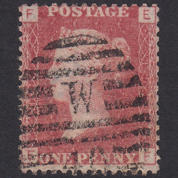 GB QV 1864 1d Lake-Red Plate 192 SG44-G1(2) EF GU London D&S W40