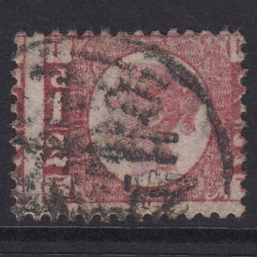 GB QV 1870 1/2d Rose-Red Plate 14 SG48-G4 FT GU NPB Cancel Misperf