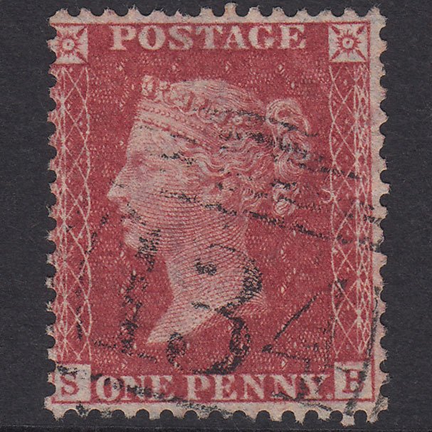 GB QV 1857 1d Deep Rose-Red Plate 36 SG41-C10(2) SB GU Bristol 134