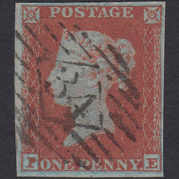 GB QV 1841 1d Plate 139 SG8-B2(1) Framed Reverse PE FU 4M London IS 34