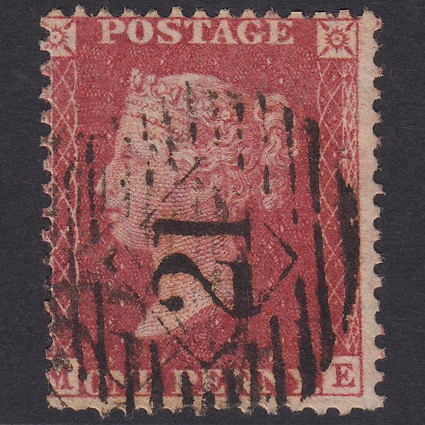 GB QV 1857 1d Rose-Red Plate 36 SG40-C10(1) ME GU London IS 21
