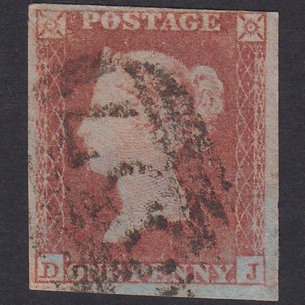 GB QV 1841 1d Red-Brown Plate 150 SG8-B2(1) DJ GU 4 Margins Newmarket 557