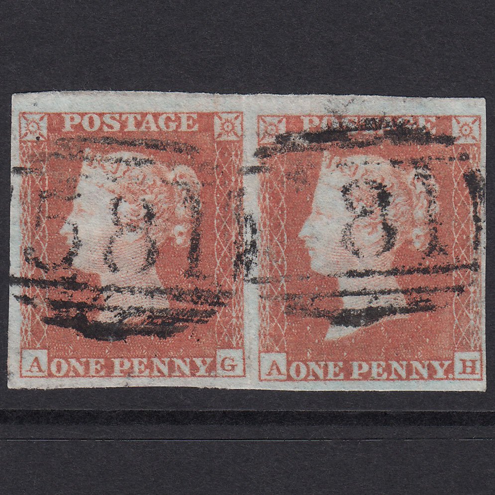GB QV 1841 1d Pl 151 SG8-B2(1) AG-AH GU Missing Imprimatur 4M Scottow 581