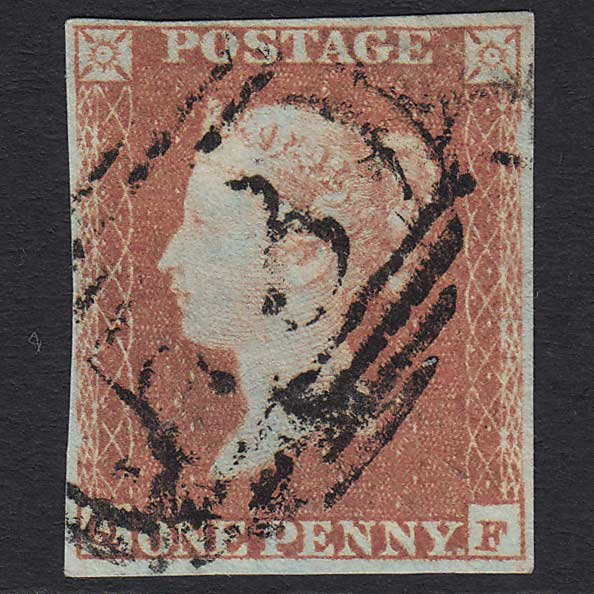 GB QV 1841 1d Red-brown (Plate 89) (SG8) 'QF' FU Bath (53) 4 Margins