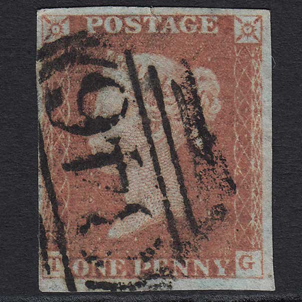 GB QV 1841 1d (Plate 72) SG8 TG GU Warminster 846 4M Missinig Imprimatur