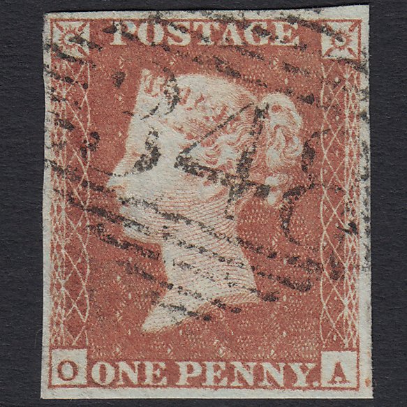 GB QV 1841 1d Red-brown (Plate 94) SG8-B1(1) OA GU Navan 348 4M Imperf