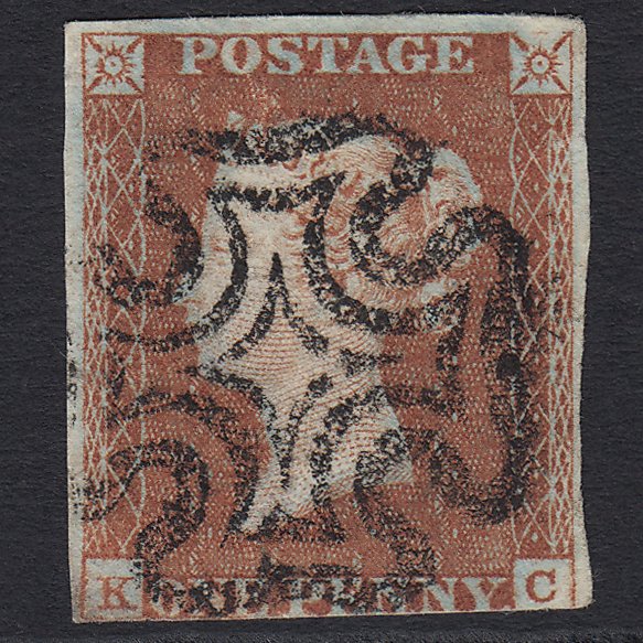 GB QV 1841 1d Red-brown (Plate 27) SG8-B1(1) Tae KC GU Stirling Maltese X