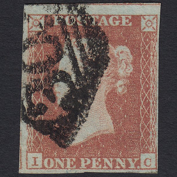 GB QV 1841 1d Red-brown (Plate 89) SG8-B1(1) IC GU in Ireland 4 Margins