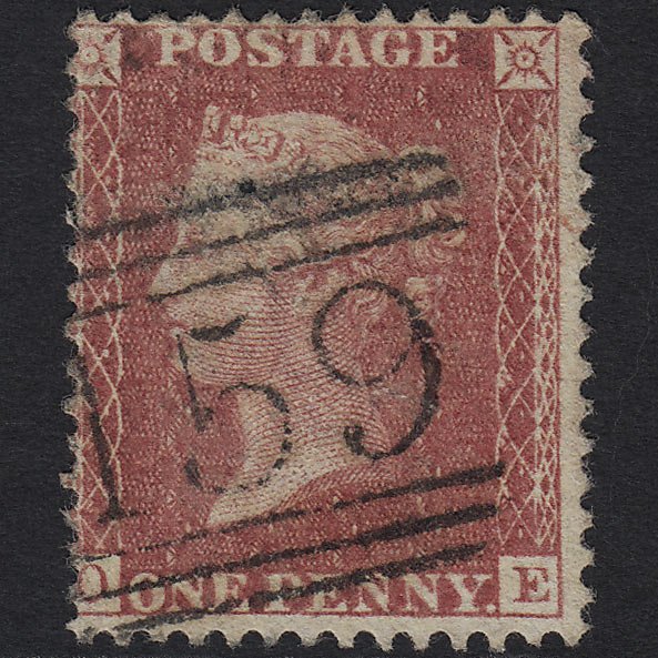 GB QV 1857 1d Rose-red (Plate 62) SG40-C10(1) OE FU Glasgow 159