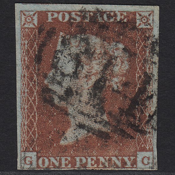 GB QV 1841 1d Red-brown (Plate 56) SG8-B1(1) GC GU Truro 814 4 Margins