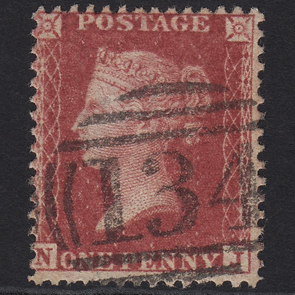 GB QV 1857 1d Deep Rose-red (Plate 60) SG41-C10(4) NJ FU Bristol 134