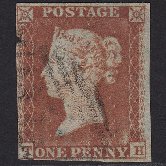 GB QV 1841 1d Pale Red-brown (Plate 138) SG9-B2(3) TH GU nr 4 Margins